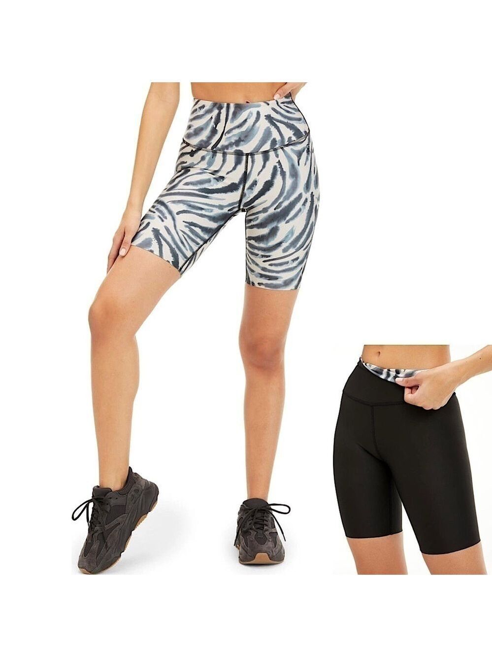 Good American Reversible Double Knit Bike Shorts
